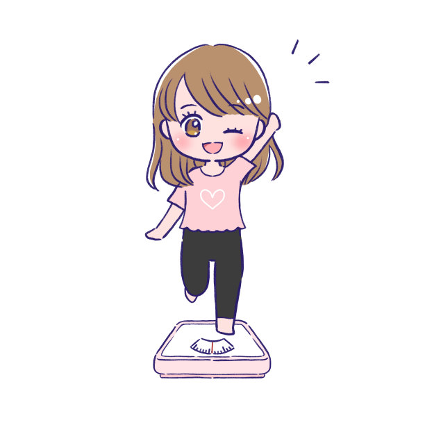 一个女人在天平上欣喜的手绘插图图片下载