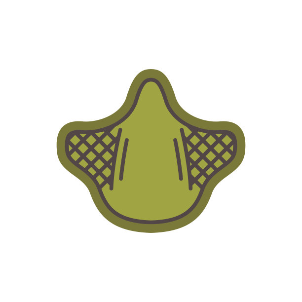 保护面具，矢量平面彩弹或气软图标图片下载