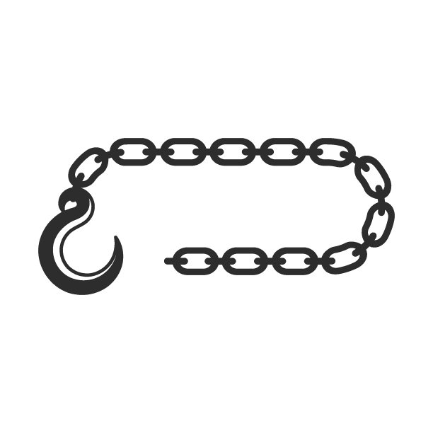 起重机吊钩链矢量插图模板图片下载