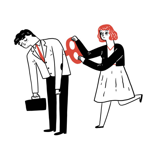 疲惫的员工充电，动力或发条刺激或激励疲劳的人的概念图片下载