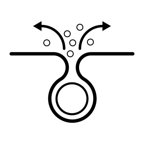 清洁毛孔图标，黑头皮肤问题，痘痘皮肤问题符号向量插图图片下载