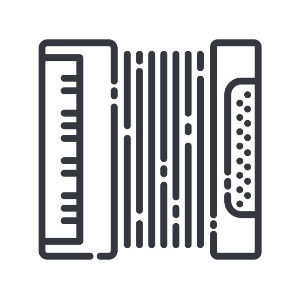 线图标的手风琴音乐图片下载