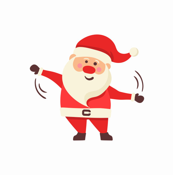 设定圣诞老人和新年人物图片下载