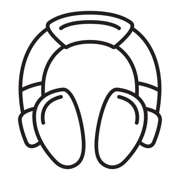 无线耳机外形图标。音乐音响设备细线。图片下载