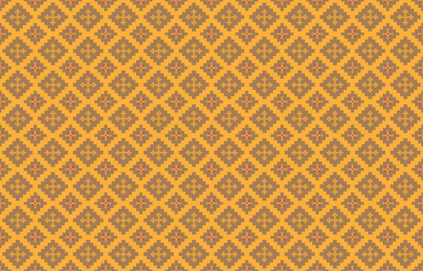 抽象几何图案和部落图案，运用当地的织物图案设计，设计灵感来源于土著部落。无缝几何矢量插图图片下载
