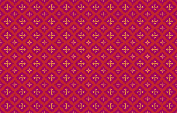 抽象几何图案和部落图案，运用当地的织物图案设计，设计灵感来源于土著部落。无缝几何矢量插图图片下载