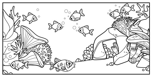 小鱼以海底为背景图片下载