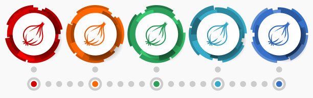 新鲜洋葱，蔬菜概念矢量图标集，平面设计指针，信息图表模板图片下载