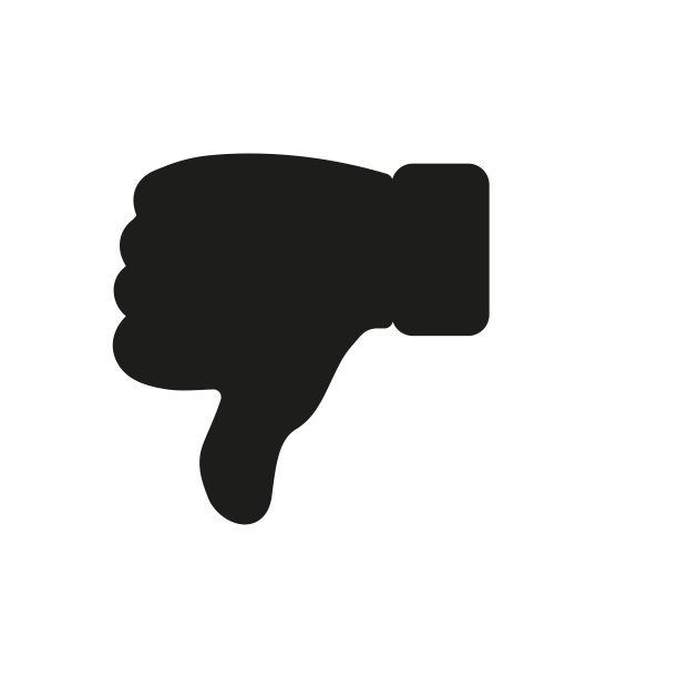 拇指向下轮廓图标图片下载