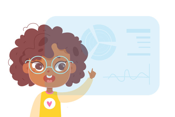 聪明的女学生做数据分析对数字全息图的未来研究图片下载