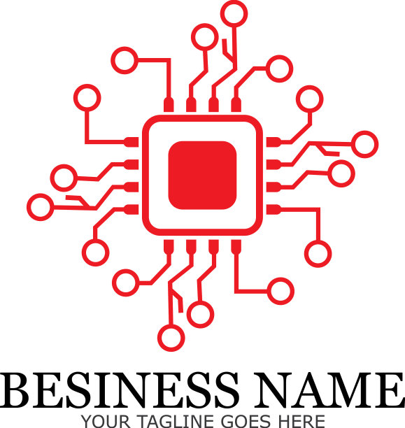 CPU处理器线图标的网站和移动图片下载