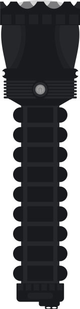 手电筒孤立在白色背景图片下载