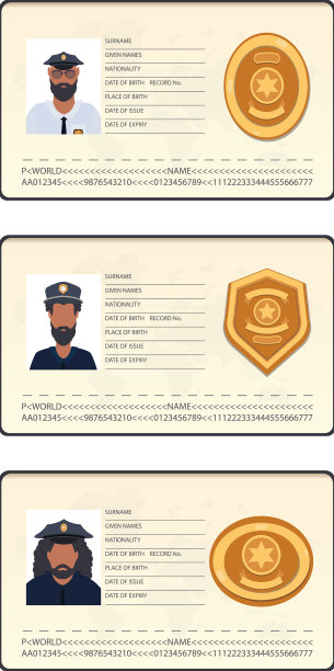 设置警察id文件图标扁平隔离图片下载