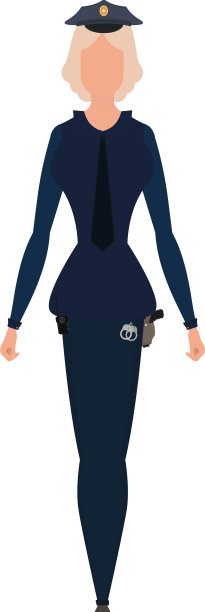 穿着蓝色制服的女警官被隔离了图片下载