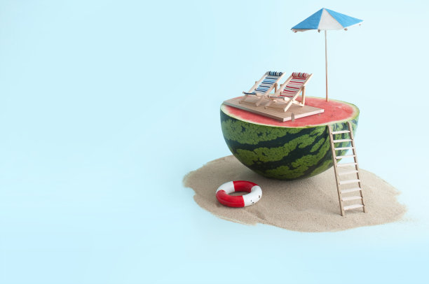 夏日沙滩度假概念图片下载