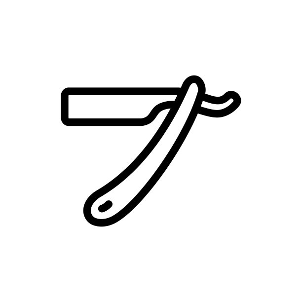 直剃刀图标矢量设计潮流图片下载