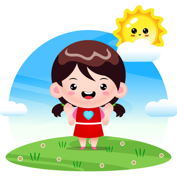 可爱的女孩表达成就和成功图片下载