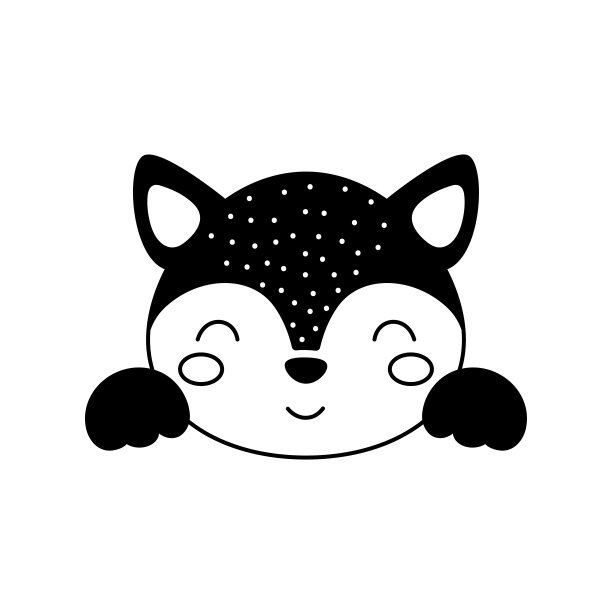 可爱的狐狸头在斯堪的纳维亚风格。动物脸儿童t恤，服装，幼儿园装饰，贺卡，邀请函，海报，房子内部。向量股票插图图片下载