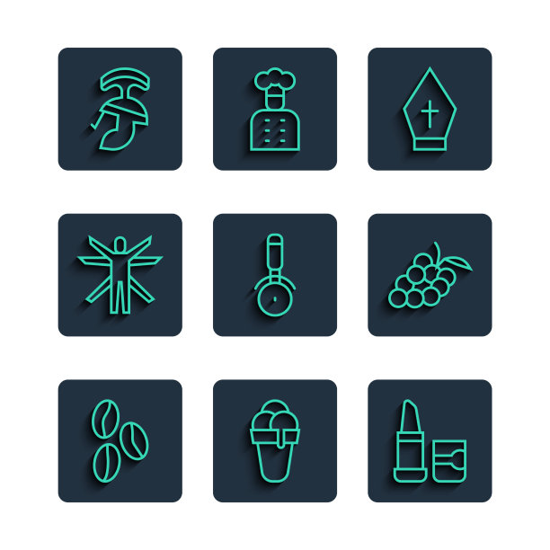 定线咖啡豆冰淇淋口红波普图片下载