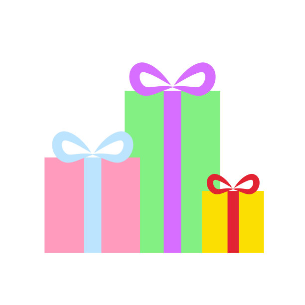 彩带装饰的礼盒图片下载