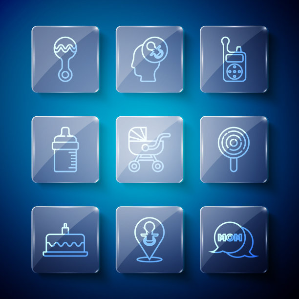 用燃烧的蜡烛设置线蛋糕宝宝假人图片下载