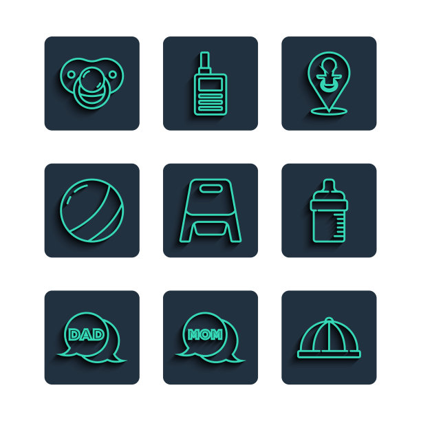 设定线语音泡泡爸爸妈妈宝宝帽子假人图片下载