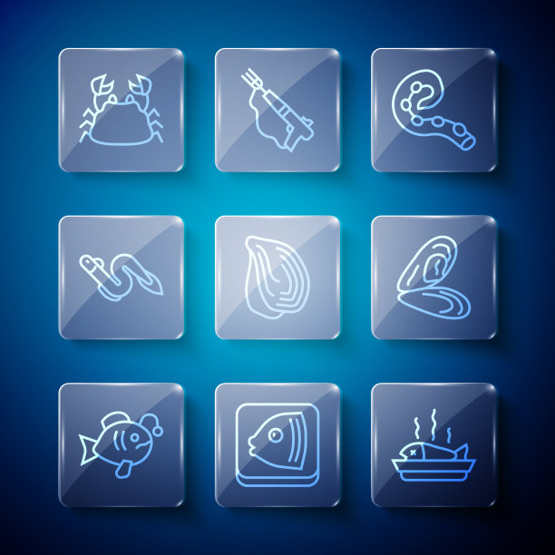 定线热带鱼鱼头盛于盘中图片下载