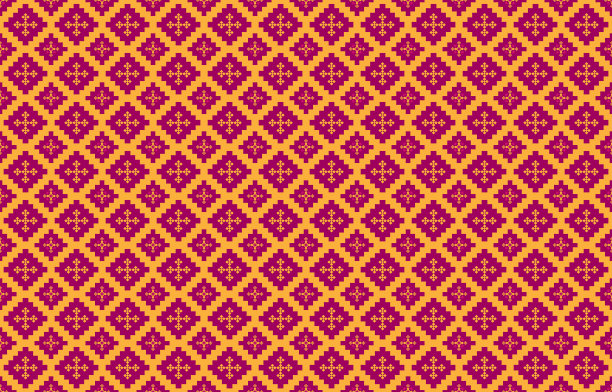 抽象几何图案和部落图案，运用当地的织物图案设计，设计灵感来源于土著部落。无缝几何矢量插图图片下载