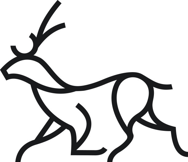 鹿线独特的标志图标设计图片下载