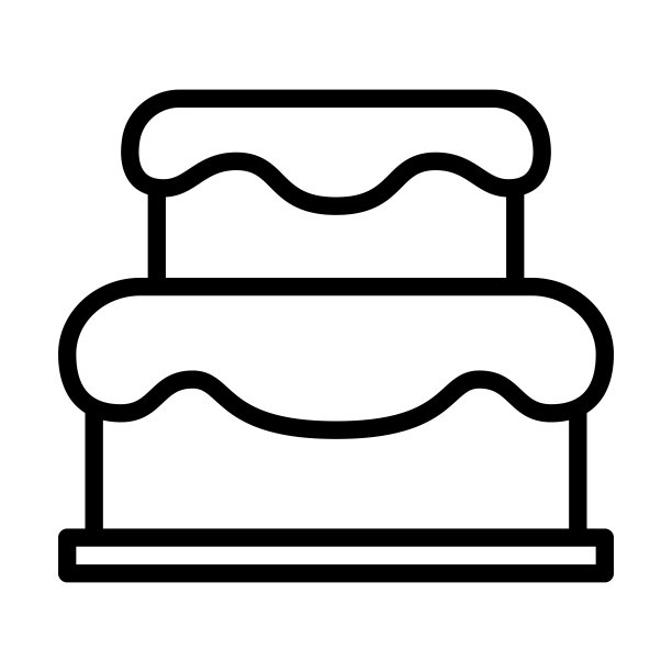 蛋糕轮廓图标图片下载