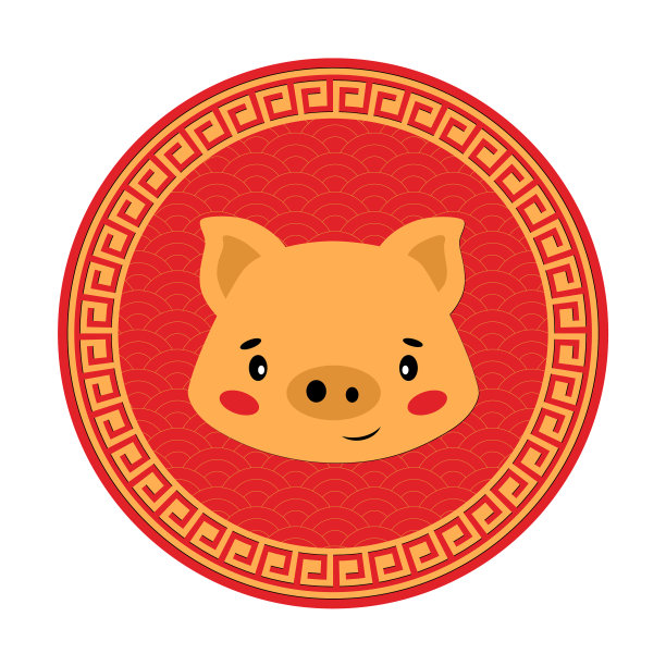 猪是中国生肖，中国新年的动物图片下载