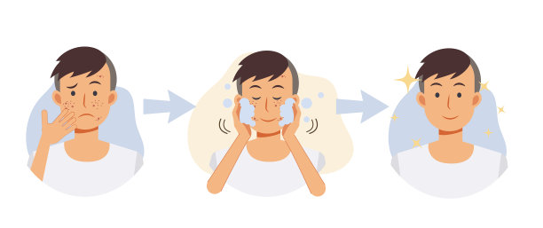 男士护肤概念洁面泡沫祛痘图片下载