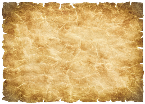 旧的烤盘纸，陈年或纹理孤立在白色背景图片下载