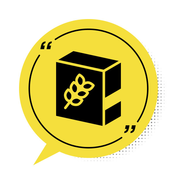 黑色面粉包图标孤立在白色背景图片下载