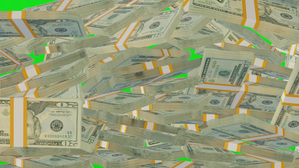 很多钱在chromakey背景。20美元纸币。成堆的钱。图片下载