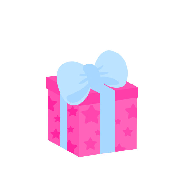 彩带装饰的礼盒图片下载