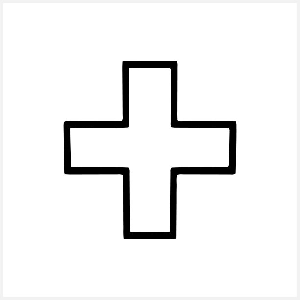 医学交叉夹艺术分离。素描矢量插图。每股收益10图片下载