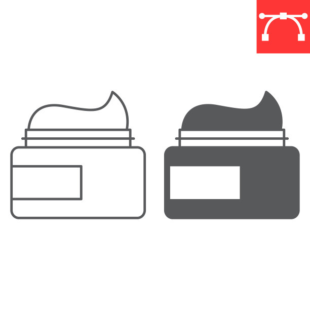 奶油罐线和字形图标图片下载