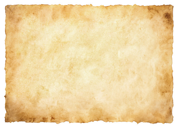 旧的烤盘纸，陈年或纹理孤立在白色背景图片下载