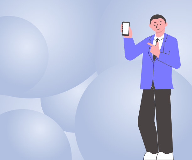 男子手持屏幕的手机显示图片下载