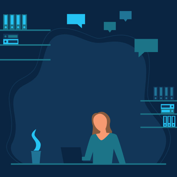 女人坐在桌子上工作和展示新的图片下载