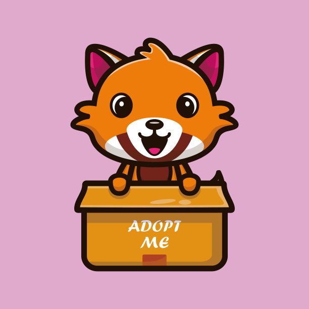 可爱的浣熊盒子卡通人物矢量插图，动物图标概念孤立溢价矢量图片下载