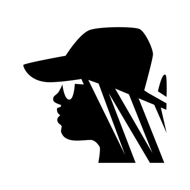 时尚女孩符号的白色背景图片下载