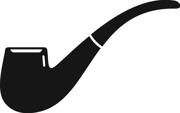 爸爸吸烟烟斗图标简单老木图片下载