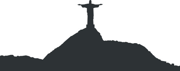 巴西里约热内卢的剪影图片下载