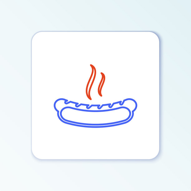 热狗三明治上有芥末图标图片下载
