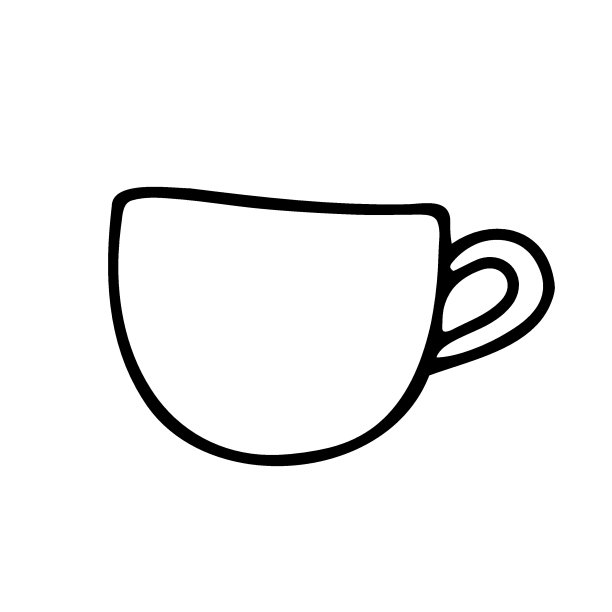 嘟嘟的咖啡杯。可爱的热饮形象图片下载