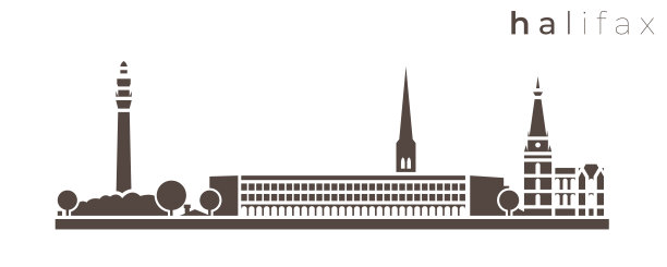 哈利法克斯英国简单单色时尚天际线图片下载