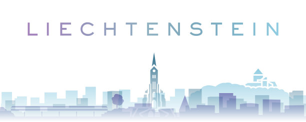 列支敦士登透明层梯度地标天际线图片下载