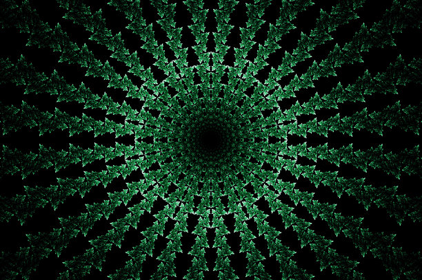 美丽的背景抽象插画分形圆半径效果的创意平面设计，想象力图片下载